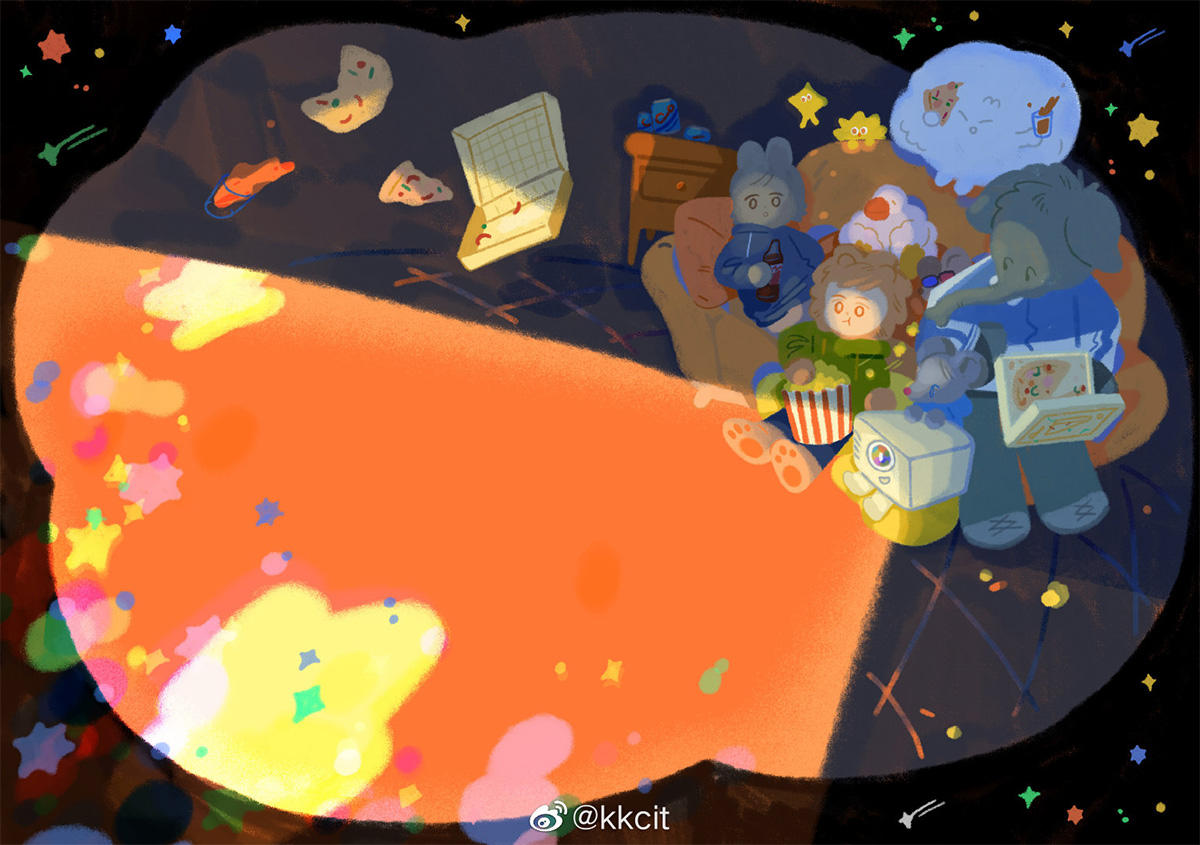 为明基投影机E582创作了一些插画